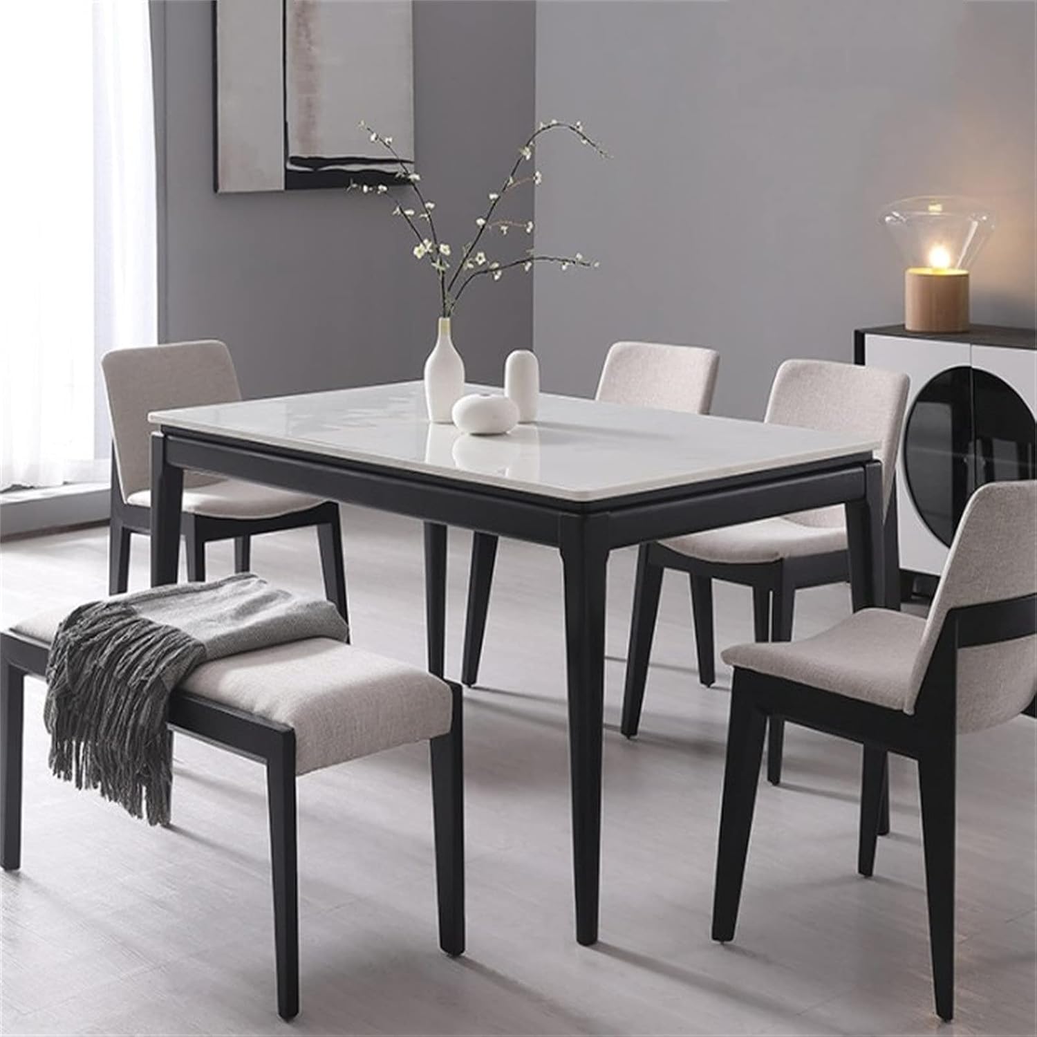 ダイニングセット ノルディック大理石のダイニングテーブル現代の